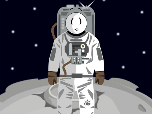 Stickman in space